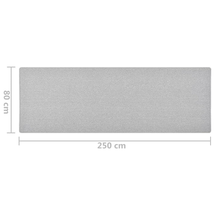 Tappeto Corsia Grigio Chiaro 80x250 cm 326995