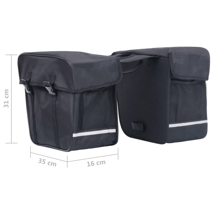 Borsa Doppia Bicicletta Impermeabile per Portapacchi 35 L Nero cod mxl 40908