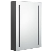 Armadietto Bagno con Specchio e LED Grigio 50x13x70 cmcod mxl 106123