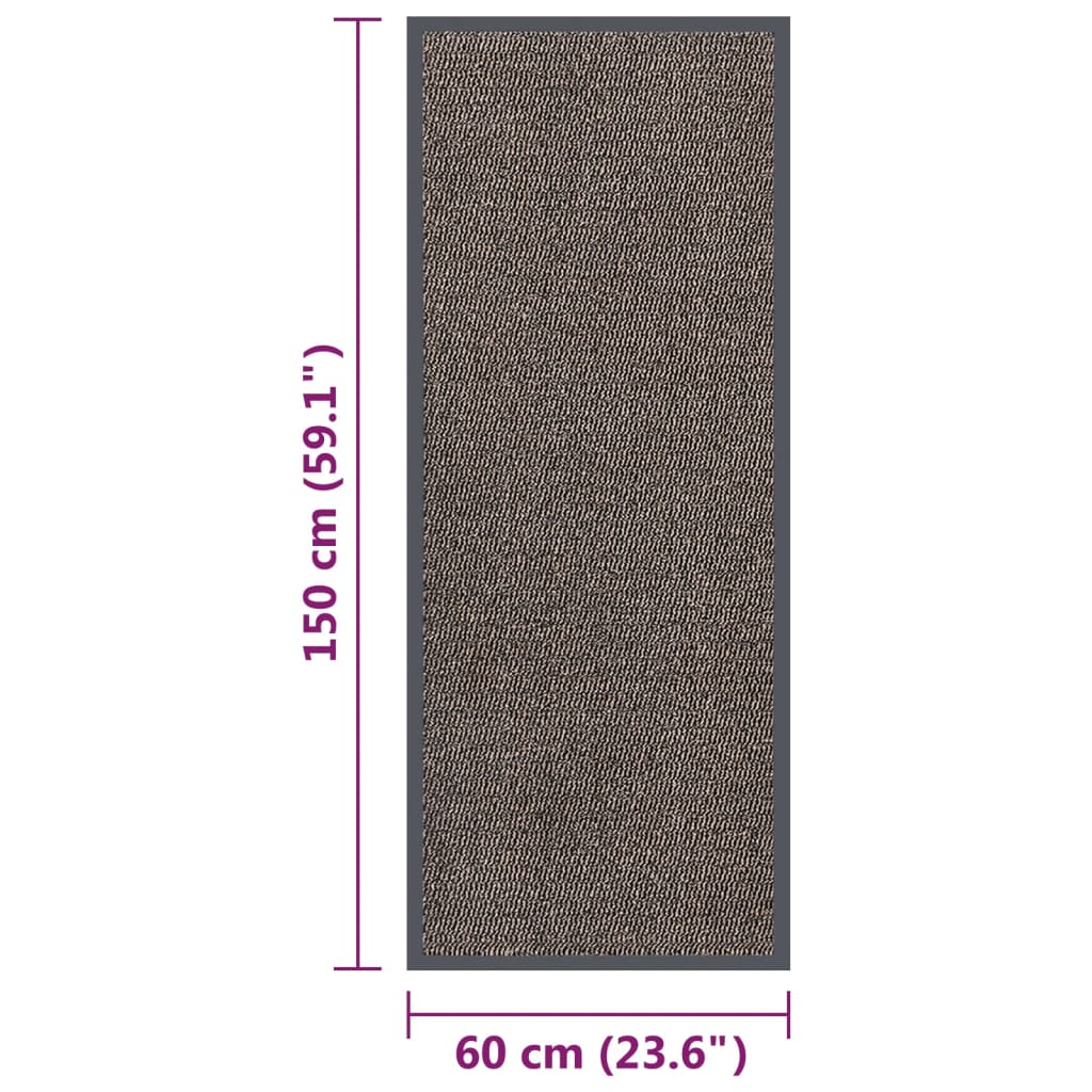 Zerbino Trapuntato 60x150 cm Marrone Scuro cod mxl 67132