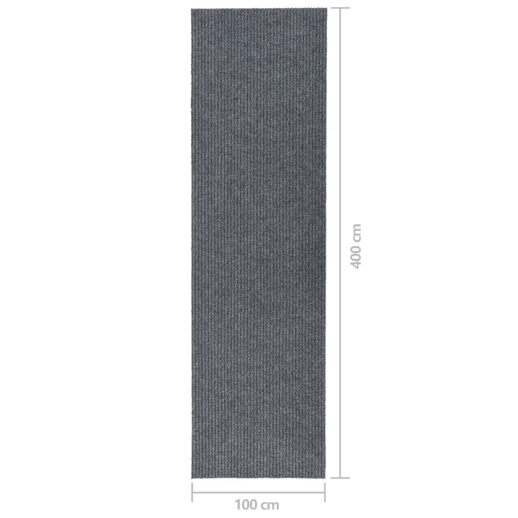 Tappeto Corsia Acchiappa Polvere 100x400 cm Grigio 327180