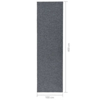 Tappeto Corsia Acchiappa Polvere 100x400 cm Grigio 327180