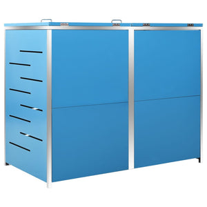 Copri Bidoni Pattumiera Doppia 138x77,5x115,5 cm Acciaio Inox