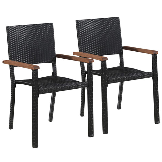 Set Mobili da Pranzo per Giardino 3 pz Nero