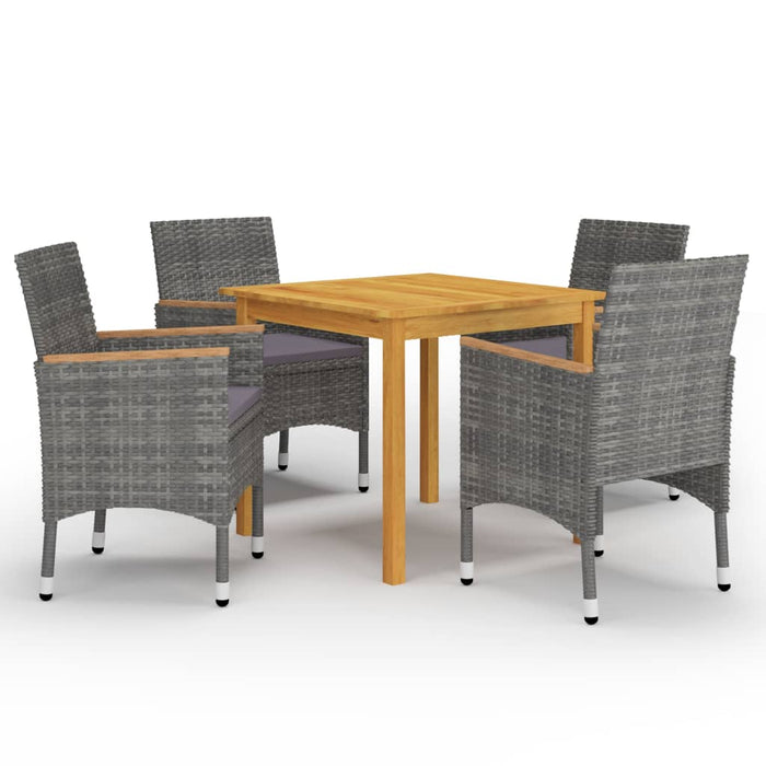 Set Mobili da Pranzo per Giardino 5 pz Grigio 3067678