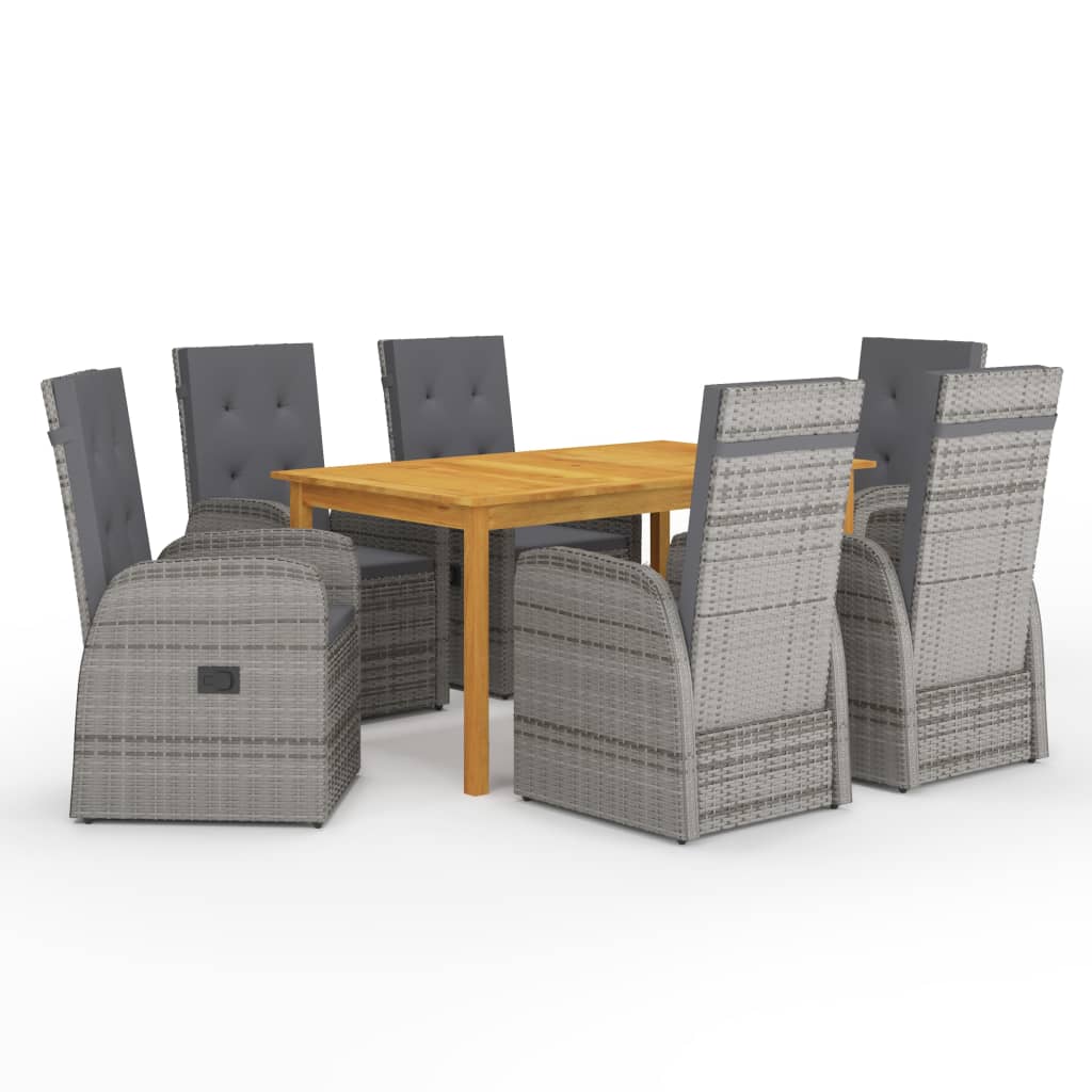 Set da Pranzo da Giardino 7 pz Grigio cod mxl 41561