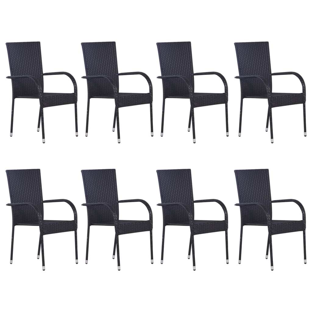 Set da Pranzo da Giardino 9 pz Nero cod mxl 35538