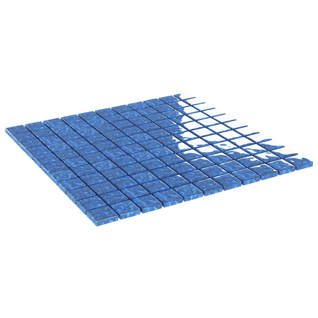 Piastrelle Mosaico 11 pz Blu 30x30 cm in Vetro cod mxl 66906