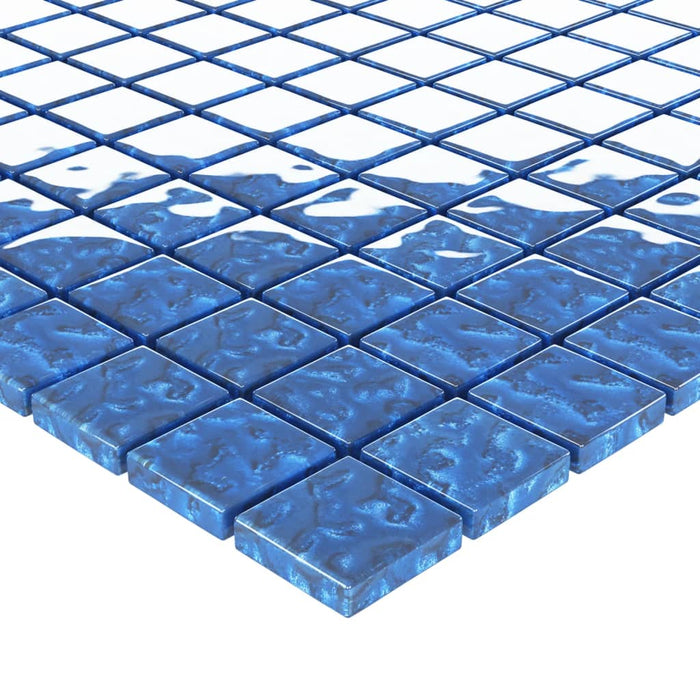 Piastrelle Mosaico 11 pz Blu 30x30 cm in Vetro cod mxl 66906