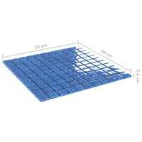 Piastrelle Mosaico 11 pz Blu 30x30 cm in Vetro cod mxl 66906