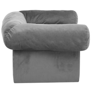 Divano per Cani con Cassetto Grigio 75x50x38 cm in Peluche 171076