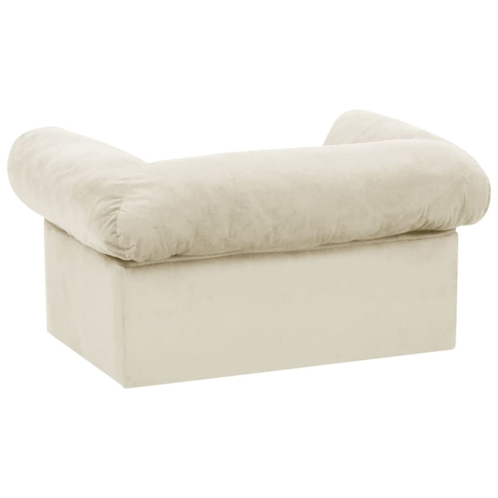 Divano per Cani con Cassetto Crema 75x50x38 cm in Peluche 171082