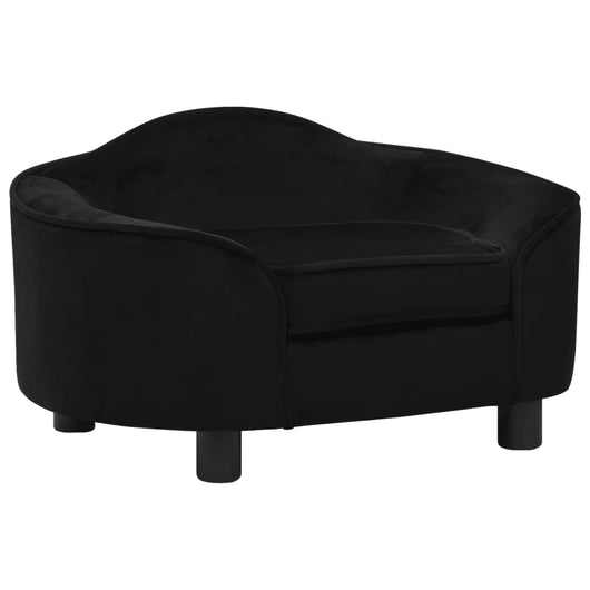 Divano per Cani Nero 67x47x36 cm in Peluche 171086