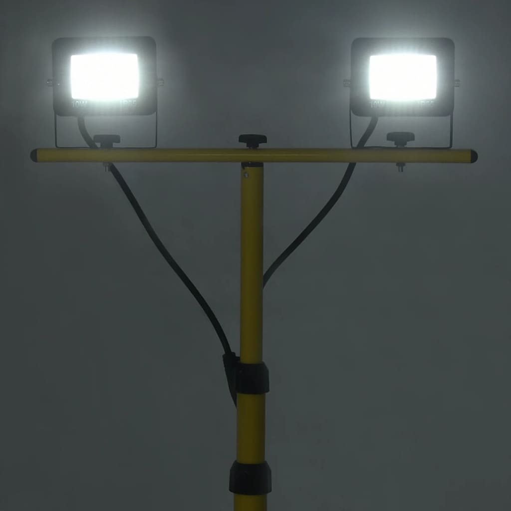 Faretto a LED con Treppiede 2x10 W Bianco Freddo 149658