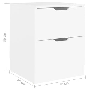 Comodino Bianco 40x40x50 cm in Truciolato cod mxl 30345