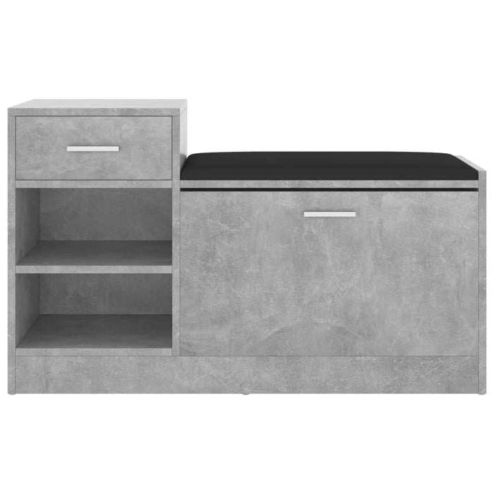 Panca Portascarpe Grigio Cemento 94,5x31x57 cm in Truciolato cod mxl 55370