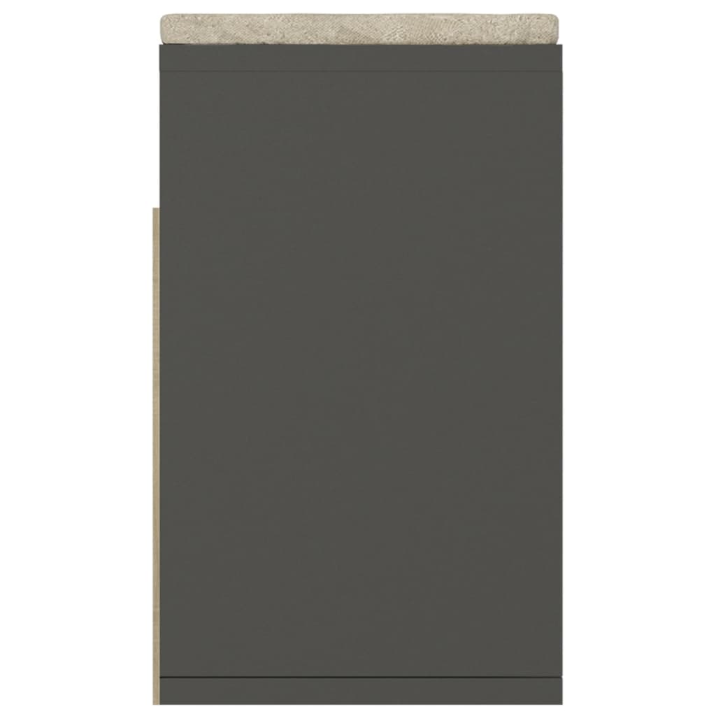 Panca Portascarpe con Cuscino Grigio 104x30x49 cm in Truciolato cod mxl 41735