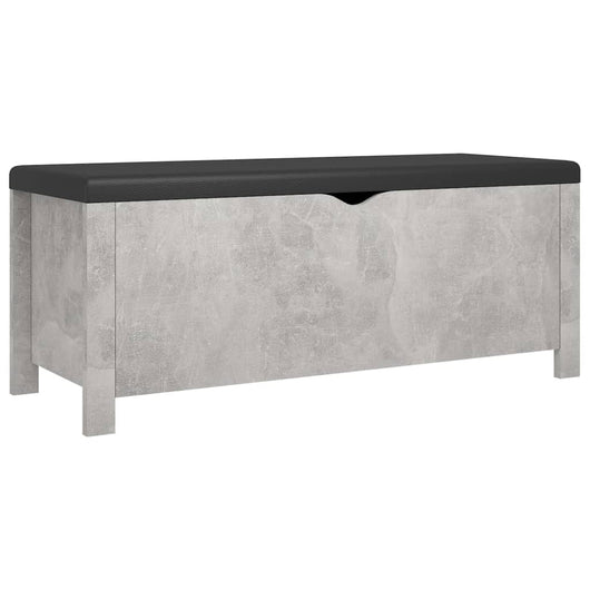 Cassapanca con Cuscino Grigio Cemento 105x40x45cm in Truciolato cod mxl 58584