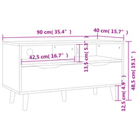 Mobile TV Nero 90x40x48,5 cm in Truciolato cod mxl 17854