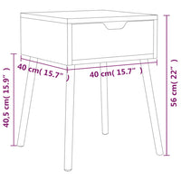 Comodino Bianco 40x40x56 cm in Legno Multistrato 326795