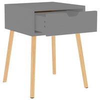 Comodino Grigio 40x40x56 cm in Legno Multistrato 326799