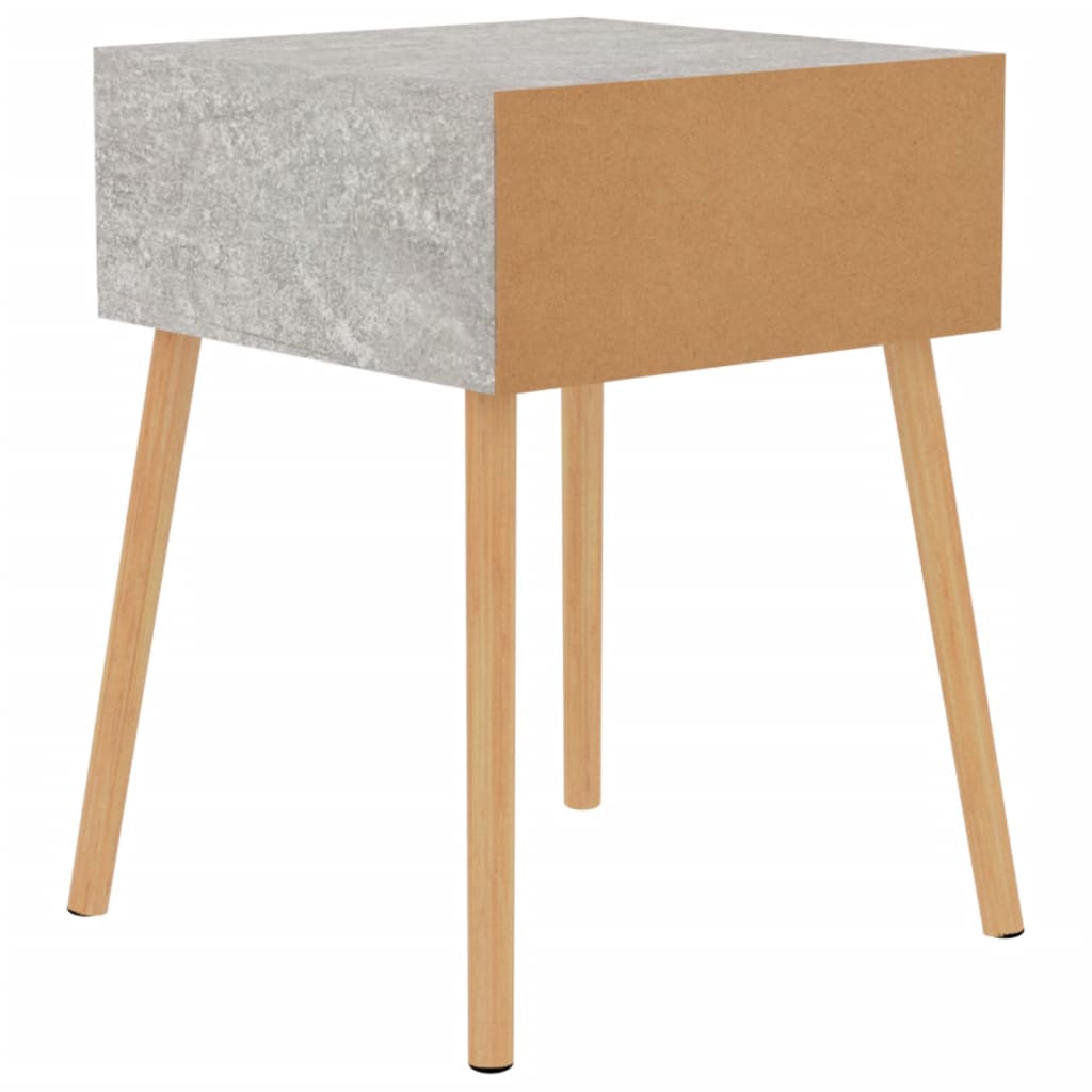 Comodini 2pz Grigio Cemento 40x40x56 cm in Legno Multistrato 326804