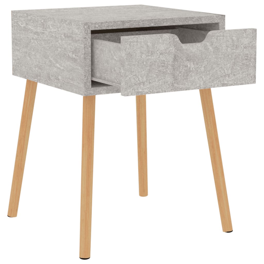 Comodini 2pz Grigio Cemento 40x40x56 cm in Legno Multistrato 326804