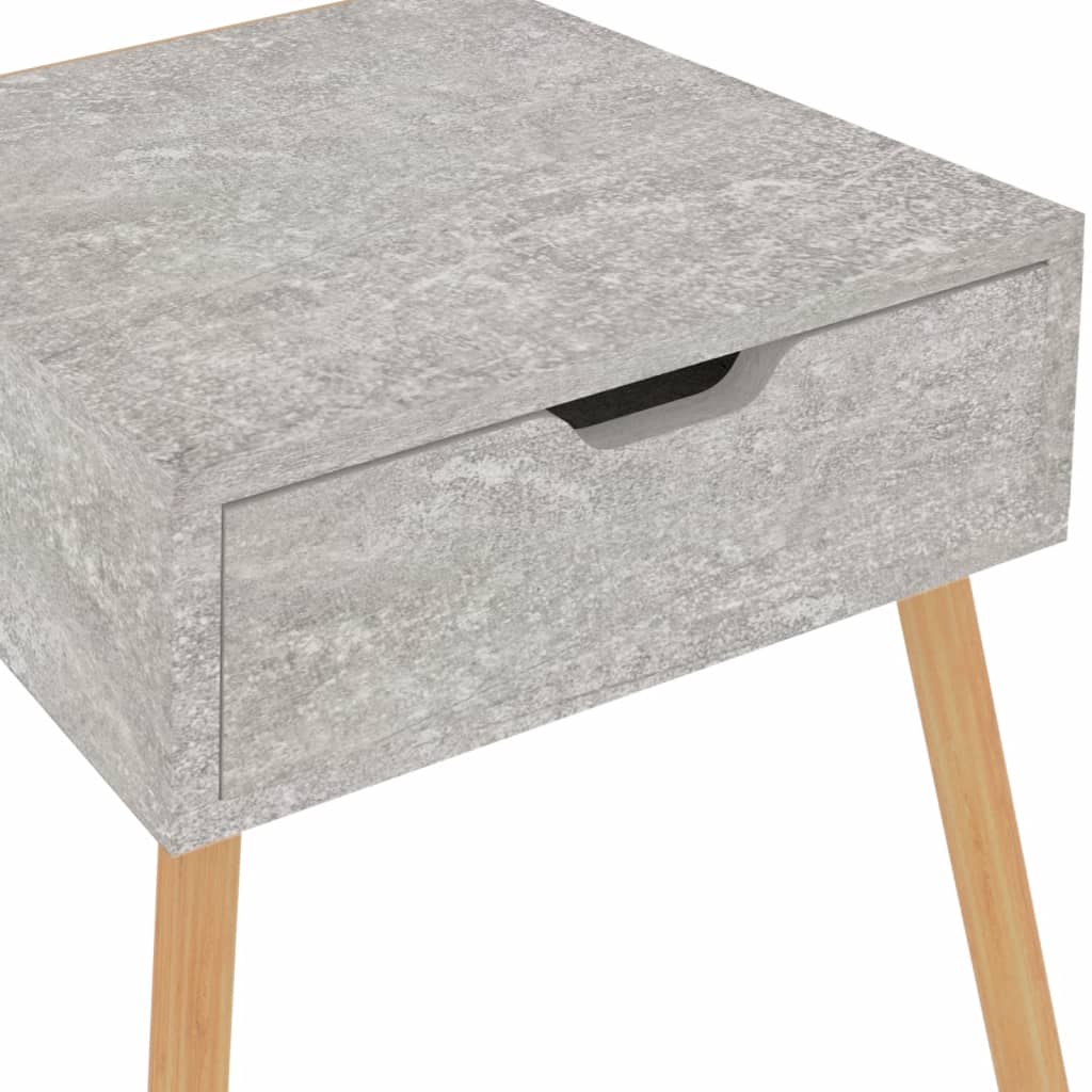 Comodini 2 pz Grigio Cemento 40x40x56 cm in Truciolato cod mxl 31263