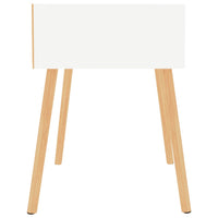 Comodino Bianco Lucido 40x40x56 cm in Legno Multistrato 326807