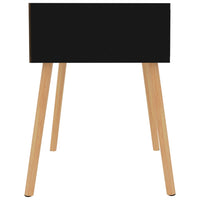 Comodino Nero Lucido 40x40x56 cm in Truciolato 326809