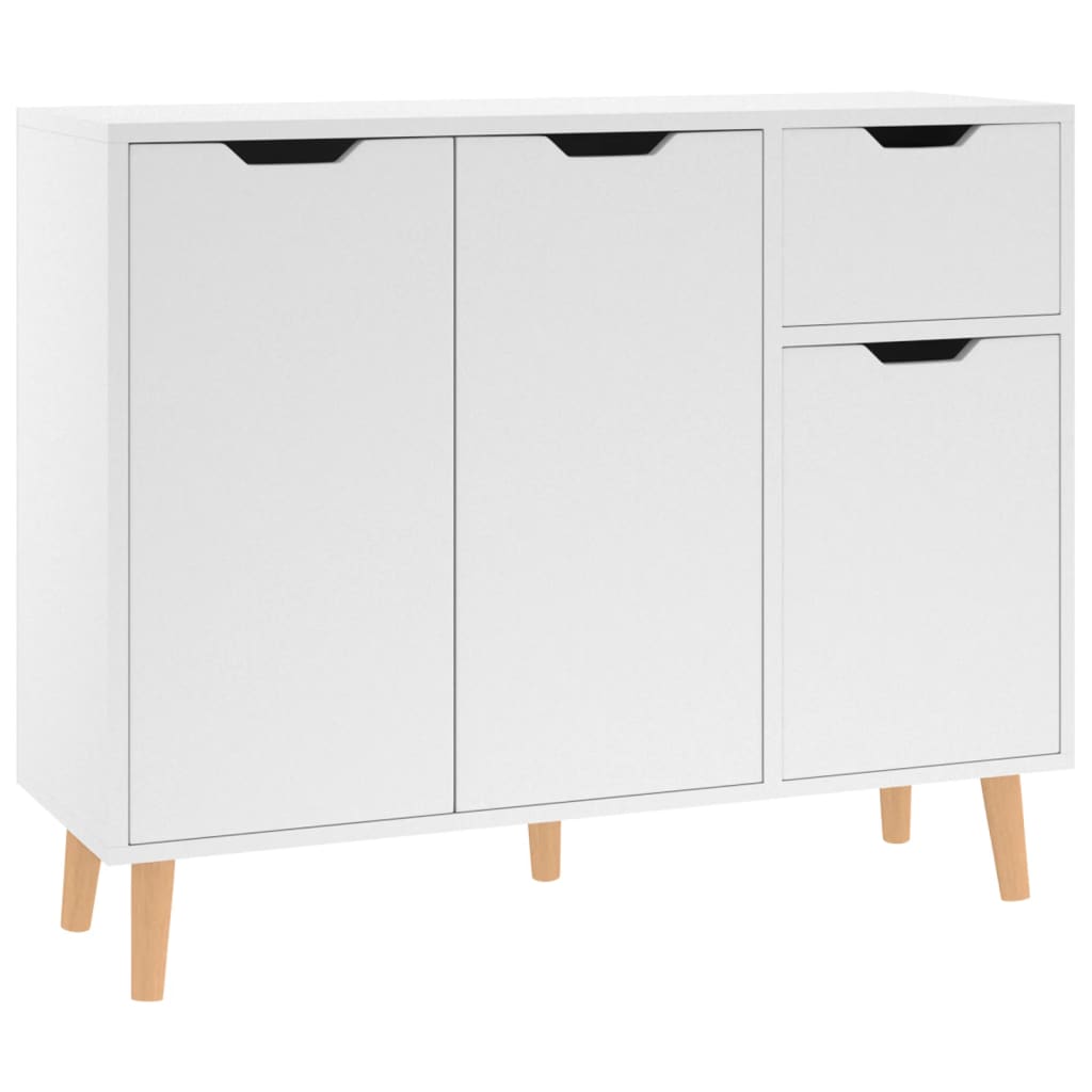 Credenza Bianca 90x30x72 cm in Legno Multistrato 326813