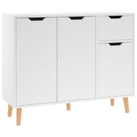 Credenza Bianca 90x30x72 cm in Legno Multistrato 326813