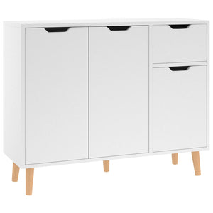 Credenza Bianca 90x30x72 cm in Legno Multistrato 326813