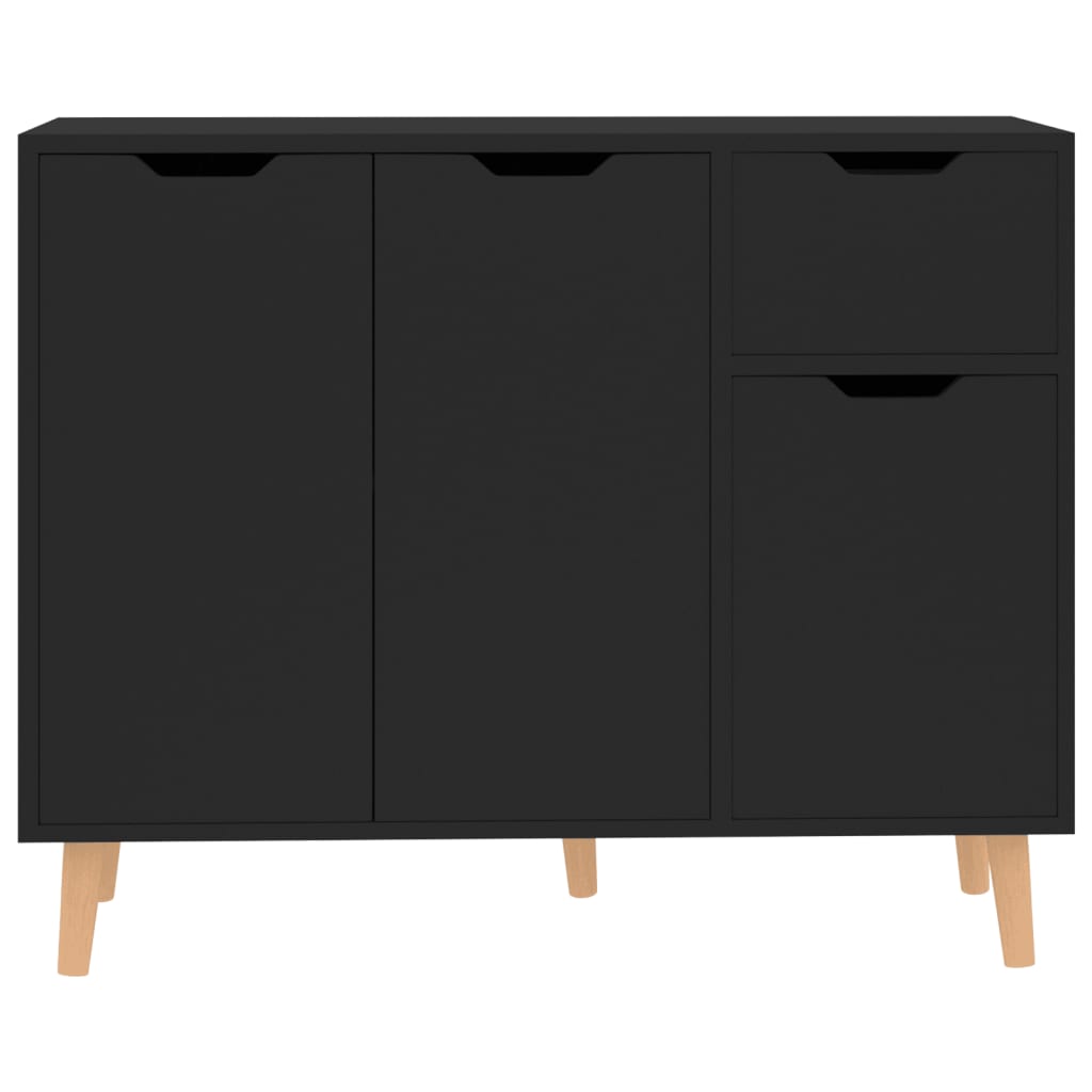 Credenza Nera 90x30x72 cm in Truciolato cod mxl 54861