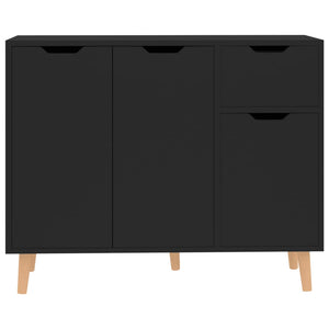 Credenza Nera 90x30x72 cm in Truciolato cod mxl 54861