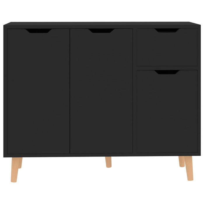 Credenza Nera 90x30x72 cm in Truciolato cod mxl 54861