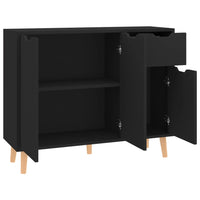 Credenza Nera 90x30x72 cm in Truciolato cod mxl 54861