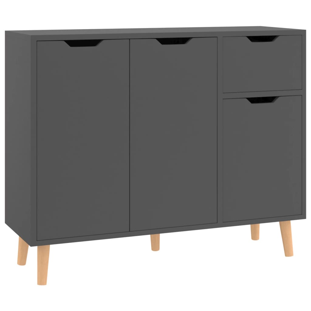 Credenza Grigia 90x30x72 cm in Legno Multistrato 326815