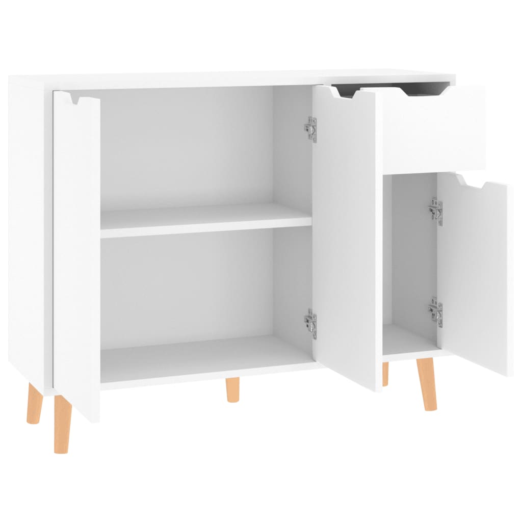 Credenza Bianco Lucido 90x30x72 cm in Truciolato cod mxl 60089