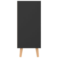 Credenza Nero Lucido 90x30x72 cm in Truciolato 326820