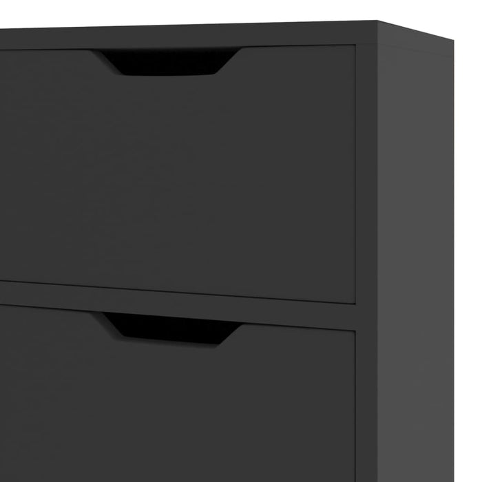 Credenza Nero Lucido 90x30x72 cm in Truciolato 326820