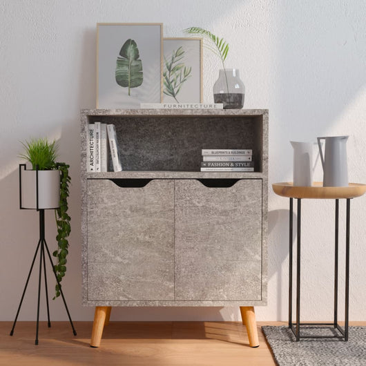 Credenza Grigio Cemento 60x30x72 cm in Truciolato