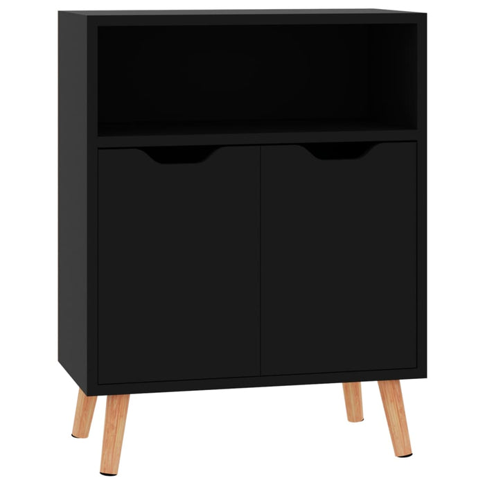 Credenza Nero Lucido 60x30x72 cm in Truciolato cod mxl 63158