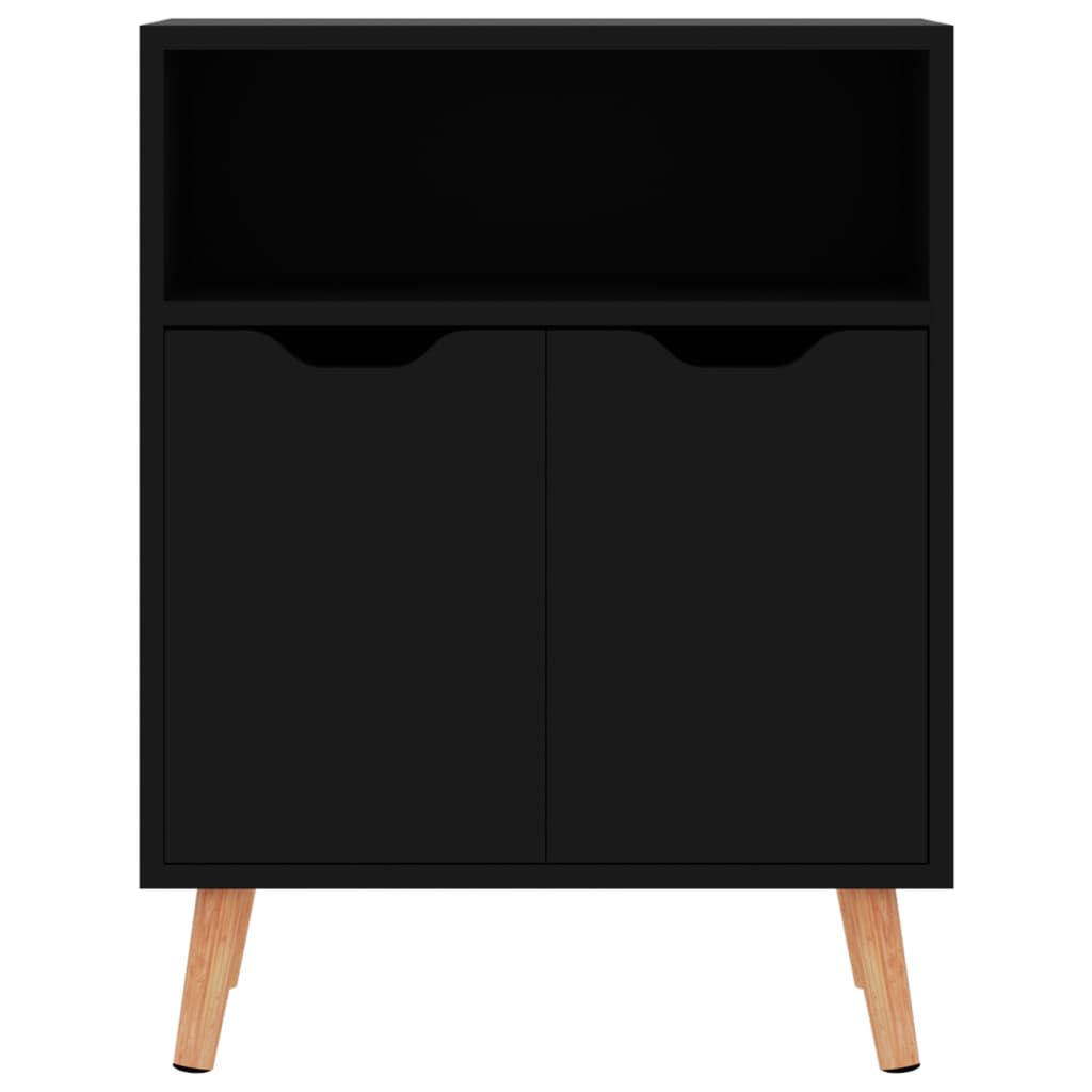 Credenza Nero Lucido 60x30x72 cm in Truciolato cod mxl 63158