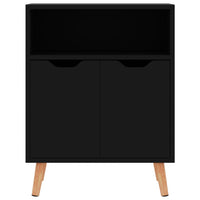 Credenza Nero Lucido 60x30x72 cm in Truciolato cod mxl 63158