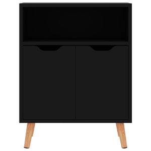 Credenza Nero Lucido 60x30x72 cm in Truciolato cod mxl 63158