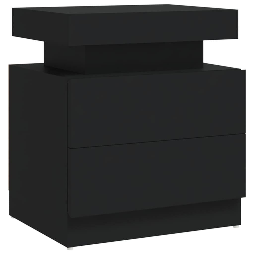 Comodino Nero 45x35x52 cm in Truciolato cod mxl 57909