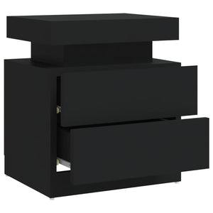 Comodino Nero 45x35x52 cm in Truciolato cod mxl 57909