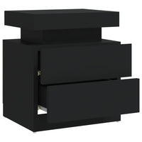 Comodino Nero 45x35x52 cm in Legno Multistrato 326850