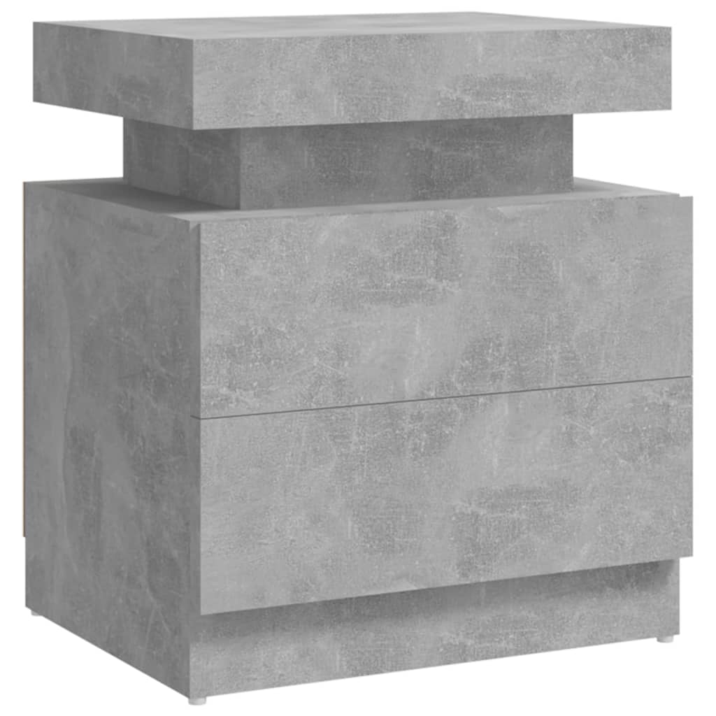 Comodino Grigio Cemento 45x35x52 cm in Truciolato cod mxl 55387